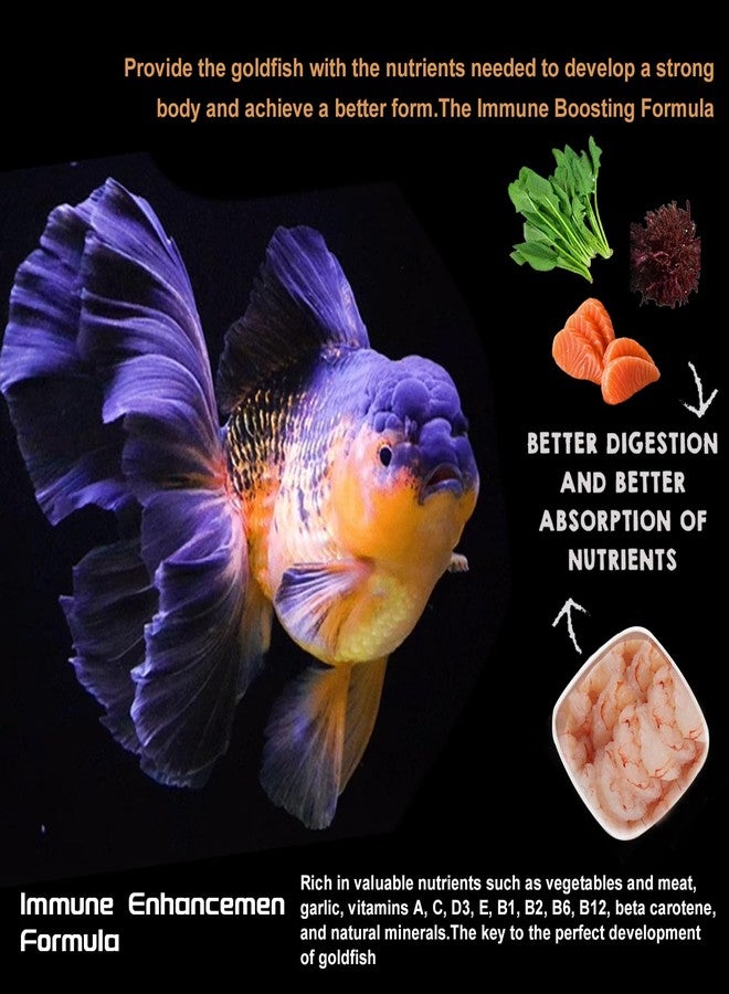 Bubble Magus Sinking Goldfish Food, Color Enhancing, Balanced Diet, All Natural Ingredients, Clear Water Formula, Slow Sinking Gold Fish Pellets, Goldfish Ultra Color （2oz） - Image 2